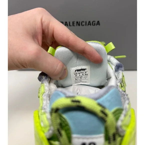 Balenciaga Marathon Runner Sneaker Yellow Unreleased Demna Size 10 US 43 EU - Picture 7 of 10